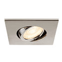 SLV cover UNIVERSAL DOWNLIGHT IP20 square, swivelling, chrome
