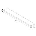 cover TRACK 48V low, for surface-mounted track, for recessed track, black