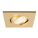 cover UNIVERSAL DOWNLIGHT IP20 square, swivelling, gold matt