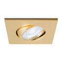 SLV cover UNIVERSAL DOWNLIGHT IP20 square, swivelling, gold matt