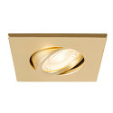 SLV cover UNIVERSAL DOWNLIGHT IP20 square, swivelling, gold matt