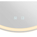 SLV mirror with lighting TRUKKO 80 IP44, transparent dimmable