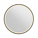 SLV LED Wandspiegel TRUKKO 60, 25W, 3000/4000/6500K, 730/740/720lm, CRI90, IP44, chrom, schwarzer Rand