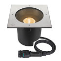 floor recessed luminaire DASAR� XL square, swivelling, DALI controllable, passable IP65 / IP67, stainless steel dimmable