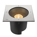 SLV floor recessed luminaire DASAR� XL square, swivelling, DALI controllable, passable IP65 / IP67, stainless steel dimmable