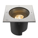 SLV floor recessed luminaire DASAR� XL square, swivelling, DALI controllable, passable IP65 / IP67, stainless steel dimmable