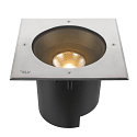 SLV floor recessed luminaire DASAR� XL square, swivelling, DALI controllable, passable IP65 / IP67, stainless steel dimmable