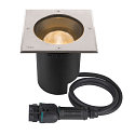 floor recessed luminaire DASAR� L square, swivelling, DALI controllable, passable IP65 / IP67, stainless steel dimmable