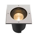 SLV floor recessed luminaire DASAR� L square, swivelling, DALI controllable, passable IP65 / IP67, stainless steel dimmable
