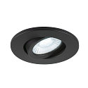 SLV ceiling recessed luminaire UNIVERSAL DOWNLIGHT MOVE PHASE swivelling, set of 12 IP20, black dimmable