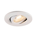 SLV LED Deckeneinbauleuchte UNIVERSAL DOWNLIGHT MOVE PHASE Set, 12x 1007090 und 1007091 Abdeckung, 38�, 8W, UGR, wei�