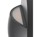 SLV outdoor wall luminaire LID II UP/DOWN round, rigid, CCT Switch IP65, anthracite, mat dimmable