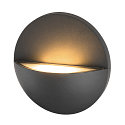SLV outdoor wall luminaire LID II  SINGLE round, rigid, CCT Switch IP65, anthracite, mat dimmable
