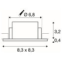 SLV recessed ceiling ring NEW TRIA� 68 square, white