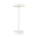 SLV battery table lamp VINOLINA ONE with touch dimmer, ring shape IP54, white dimmable