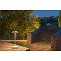 SLV battery table lamp VINOLINA ONE with touch dimmer, ring shape IP54, white dimmable
