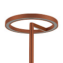 SLV LED Akku-Tischleuchte VINOLINA ONE, IP54, � 14cm Ringform, 2.5W 2700K 125lm, Touch-Dimmer + Ladestation, rost