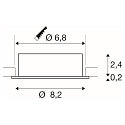 SLV ceiling recessed luminaire NEW TRIA� 68 round GU10 IP20, aluminium