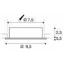 SLV ceiling recessed luminaire NEW TRIA� 75 round GU10 IP20, white