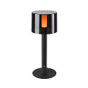 SLV battery table lamp TAHA IP65, black dimmable