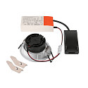 SLV LED Deckeneinbauleuchte NEW TRIA� UNIVERSAL 68, rund, 8,6W, 2500/3000/4000K, CRI 90, dimmbar, 60�, IP20, wei�