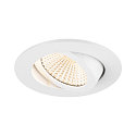 SLV LED Deckeneinbauleuchte NEW TRIA� UNIVERSAL 68, rund, 8,6W, 2500/3000/4000K, CRI 90, dimmbar, 60�, IP20, wei�