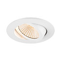 SLV LED Deckeneinbauleuchte NEW TRIA� UNIVERSAL 68, rund, 8,6W, 2500/3000/4000K, CRI 90, dimmbar, 60�, IP20, wei�