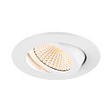 SLV LED Deckeneinbauleuchte NEW TRIA� UNIVERSAL 68, rund, 8,6W, 2500/3000/4000K, CRI 90, dimmbar, 60�, IP20, wei�