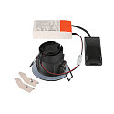 SLV LED Deckeneinbauleuchte NEW TRIA� UNIVERSAL 68, rund, 8,6W, 2500/3000/4000K, CRI 90, dimmbar, 38�, IP20IP65, schwarz