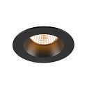 SLV LED Deckeneinbauleuchte NEW TRIA� UNIVERSAL 68, rund, 8,6W, 2500/3000/4000K, CRI 90, dimmbar, 38�, IP20IP65, schwarz