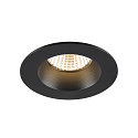 SLV LED Deckeneinbauleuchte NEW TRIA� UNIVERSAL 68, rund, 8,6W, 2500/3000/4000K, CRI 90, dimmbar, 38�, IP20IP65, schwarz