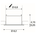 SLV Deckeneinbauring NEW TRIA� 68, rund, vertieft, IP20, wei�