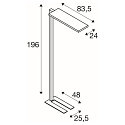 floor lamp WORKLIGHT PRO IP20, black dimmable
