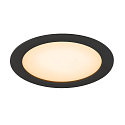 SLV Abdeckung f�r Deckeneinbauleuchte DOWNLIGHT V 200, � 21.4cm / 2.5cm, flach, schwarz