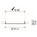 SLV Abdeckung f�r Deckeneinbauleuchte DOWNLIGHT V 200, � 21.4cm / 2.5cm, flach, schwarz
