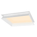SLV LED Einlege-Deckenleuchte PANEL V 600 ON-OFF, IP54 IK03, 59.5cm, 34W 3000/4000K (CCT Switch), CRI 80, schaltbar, 115� UGR<22