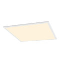 SLV LED Einlege-Deckenleuchte PANEL V 600 ON-OFF, IP54 IK03, 59.5cm, 34W 3000/4000K (CCT Switch), CRI 80, schaltbar, 115� UGR<22