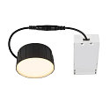 SLV ceiling recessed luminaire DOWNLIGHT V 100 without frame, CCT Switch, wired through IP54 / IP20, black 