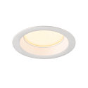 SLV ceiling recessed luminaire DOWNLIGHT V 100 without frame, CCT Switch, wired through IP54 / IP20, black 