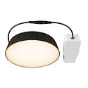 SLV LED Deckeneinbauleuchte DOWNLIGHT V 200, IP54, 15/21W (multi) 3000/4000K (CCT Switch) 105�, CRI 80, exkl. Einbauring, schwarz