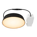 SLV LED Deckeneinbauleuchte DOWNLIGHT V 200, IP54, 15/21W (multi) 3000/4000K (CCT Switch) 105�, CRI 80, exkl. Einbauring, schwarz