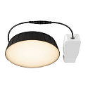 SLV LED Deckeneinbauleuchte DOWNLIGHT V 200, IP54, 15/21W (multi) 3000/4000K (CCT Switch) 105�, CRI 80, exkl. Einbauring, schwarz