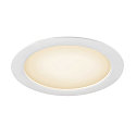 SLV LED Deckeneinbauleuchte DOWNLIGHT V 200, IP54, 15/21W (multi) 3000/4000K (CCT Switch) 105�, CRI 80, exkl. Einbauring, schwarz