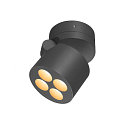 SLV Outdoor LED Aufbau-Strahler R-CUBE, IP65 IK04, 15W 2700/3000K (CCT Switch) 800lm 70�, dimmbar, dreh- und neigbar, anthrazit