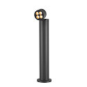 SLV outdoor floor lamp R-CUBE 75 round, CCT Switch, cardanic swivelling IP65, anthracite dimmable