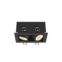 LED Deckeneinbauleuchte KADUX DOUBLE, 38�, 3000K, 1550lm, IP20, quadratisch, dimmbar, schwarz