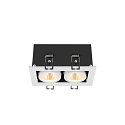 SLV LED Deckeneinbauleuchte KADUX DOUBLE, 38�, 3000K, 1550lm, IP20, quadratisch, dimmbar, wei�/schwarz