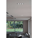 SLV LED Deckeneinbauleuchte KADUX TRIPLE, 38�, 3000K, 2350lm, IP20, quadratisch, dimmbar, wei�/schwarz