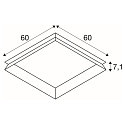 SLV Zubeh�r f�r PANEL 595 P / 600 V - Einbau-Montagerahmen, versenkt, wei�
