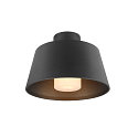 SLV Outdoor Deckenleuchte PHOTONI, IP65 IK08, E27, Aluminium, seeluft-best�ndig, schwarz matt / opal